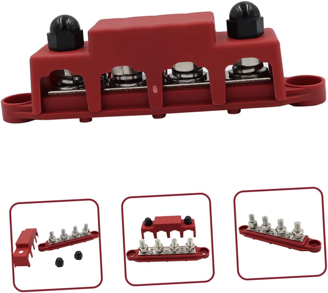 Battery Bus Bar Terminal Block Dc Distribution Block Cover Rv Boat Yacht Ship