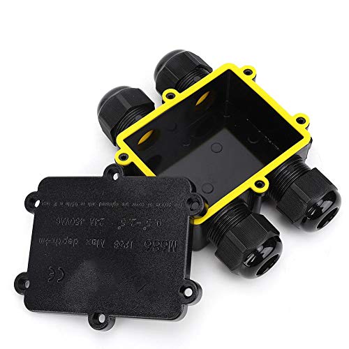 Plastic Waterproof Junction Box, M686 Outdoor Cable 4-Way H Type Electrical Junction Box Power Cord Boxes Ip68 Cable Connector Box Applicable Wire Diameter 0.5-2.5 Mm² #TOP1