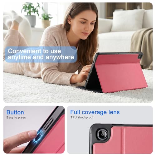 Image of CoBak Case for Samsung Galaxy Tab A11+ Plus 11 inch 2025, Multi-Viewing Angles, All New PU Leather Folio Stand Cover with Auto Sleep Wake Feature for Samsung Galaxy Tab A11+ Tablet 11-inch, Peony Pink