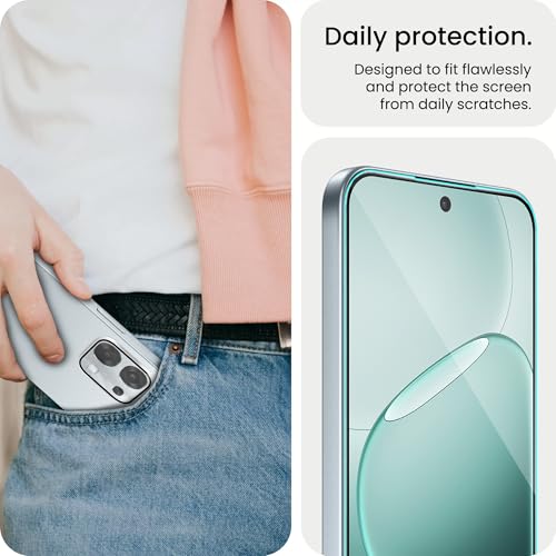 Image of ArmourPro Edge to Edge Tempered Glass for Oppo F31 with Silver Camera Ring Guard, 9H Screen Protector, Anti-Scratch, Anti-Fingerprint, Bubble-Free Installation Kit