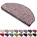 Produktbild casa pura Shaggy Stufenmatten Barcelona Schutz für Treppenstufen | weicher Hochflor | GUT-Siegel und Blauer Engel | halbrund | Einzeln oder als Set | viele Farben | 15er Set | Beigebraun