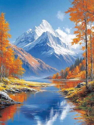 Diamond Painting Montagne format géant 100x135cm pour décoration salon