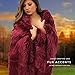 Luxurious Soft Burgundy, Wine Faux Fur Throw, Bordeaux,Custom Hand Made, Designer Throw Blanket, Bedspread, Comforter, Minky Lined Made in America (King)