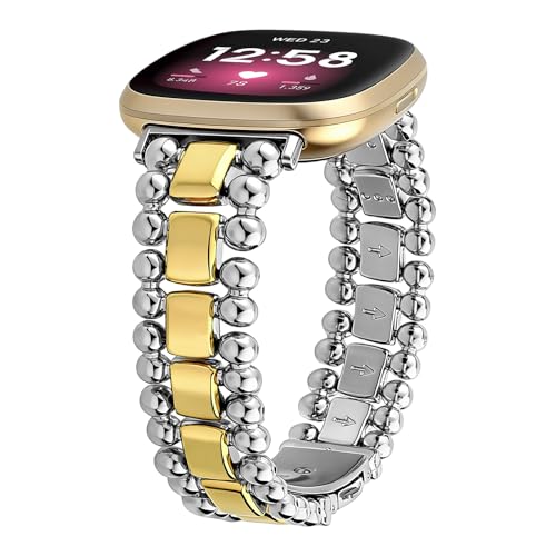 Alociaga �r�[�Y�u���X���b�g Fitbit Versa 4/Sense 2/Versa 3/Sense�o���h�Ή� �h���b�V�[�ȃt�@���V�[���^���G���K���g�W���G���[�X�g���b�v Fitbit �X�}�[�g�E�H�b�`�p