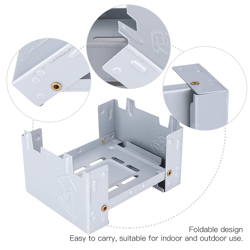 Backpacking Stove, Folding Camp Stove with 2 Pcs Portable Foldable Folding Stove for Outdoor