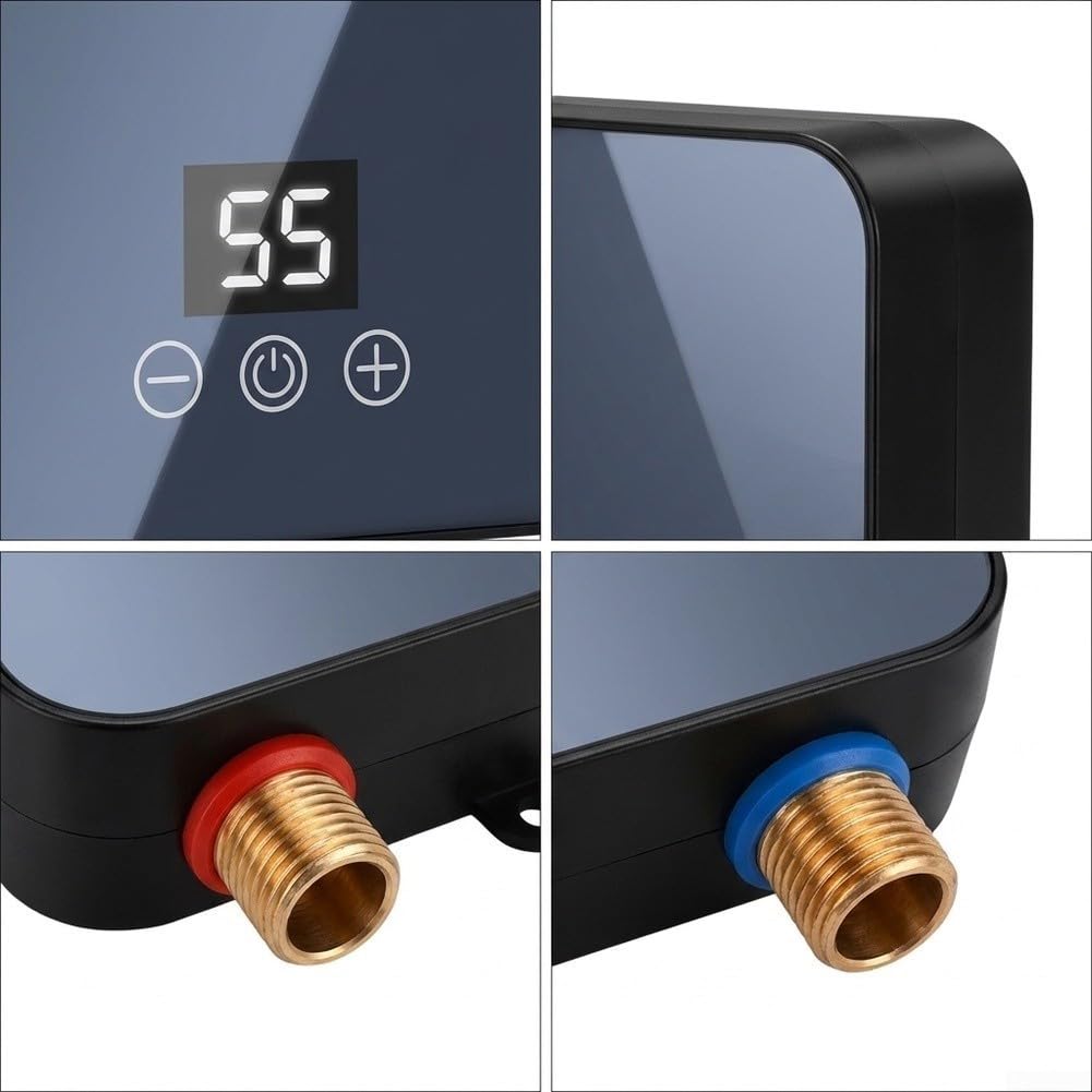 Scaldabagno Elettrico 220V Display Touch IPX4 Impermeabile(EU Blue)
