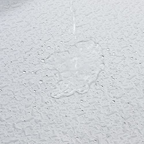 Sumgar White Shower Curtain Farmhouse Modern Fabric Cloth Bathroom Curtains Set With Hooks 3D Embossed Textured Polyester Ruffle Like Decorative Washable Waterproof Summer Luxury Bath Curtain 72"X72" #TOP4