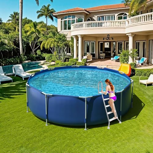 Escalera doble para piscina 4+4 peldaños acero inoxidable miniatura 2