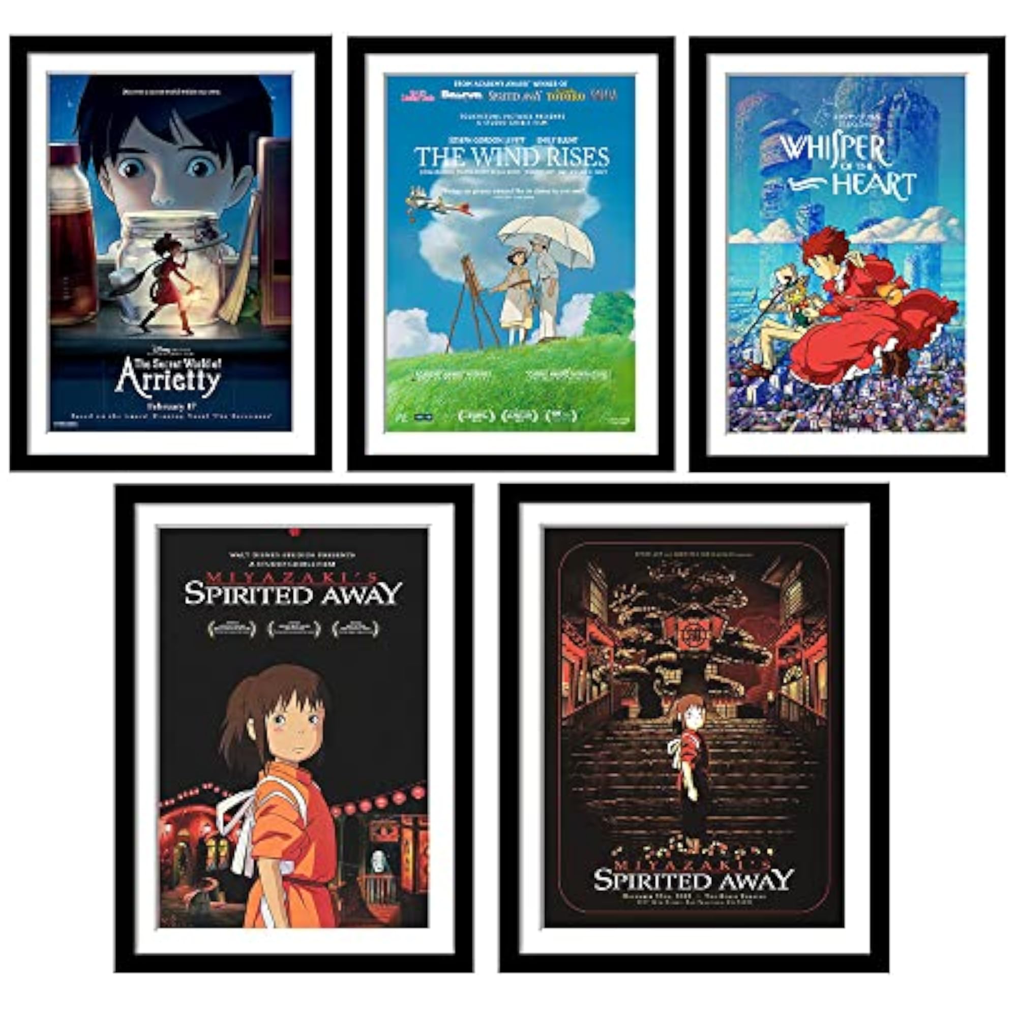 Studio Ghibli - Set of 10 Small Framed Posters