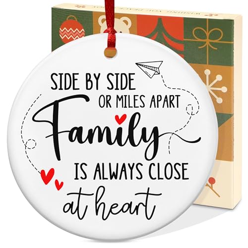 PALORIX Christmas Ornament Gifts for Women Men - Ceramic Christmas Ornaments 2025 for Tree Decorations - Family Ornaments for Mom Dad Grandma Grandpa, Gifts for Sister Brother Friend Wife Husband