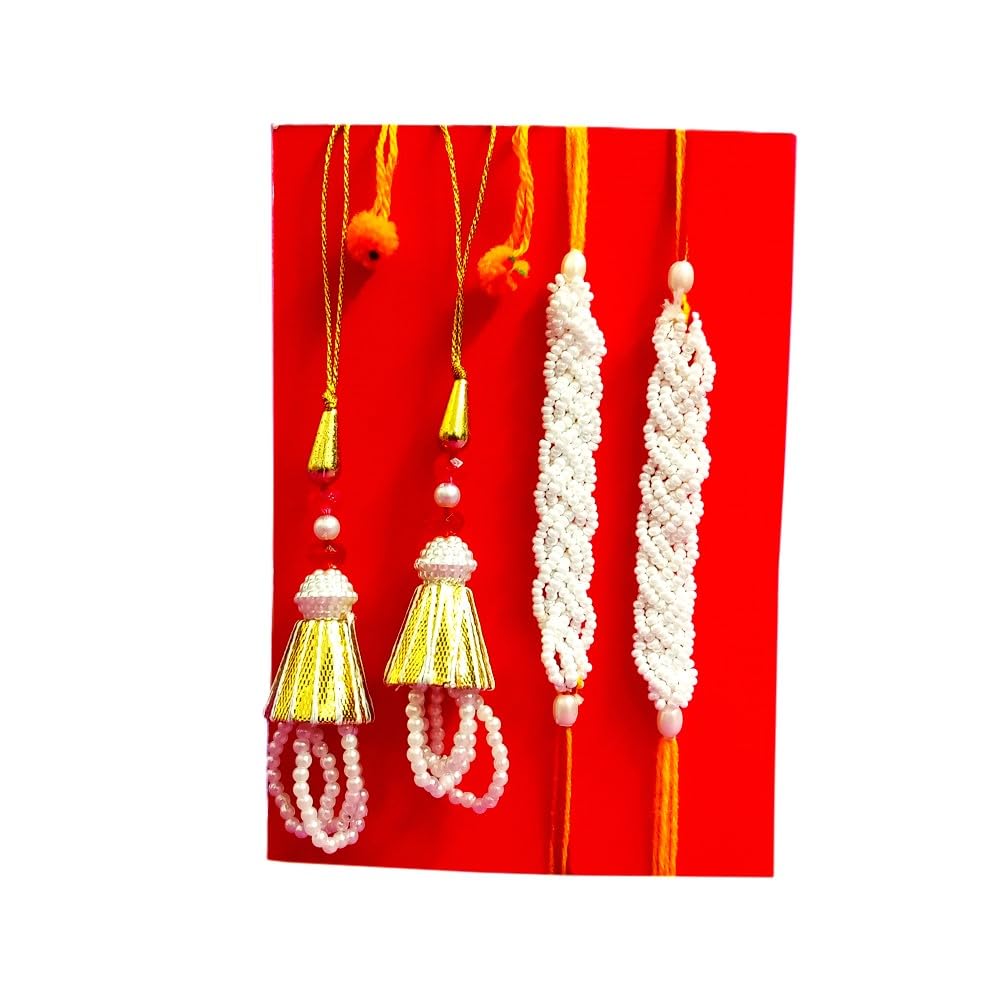 Designer Bandhu Rakhi for Brother and Bhabhi Set of 2 - Rakhi Set of 4 - Premium Couple Pair Rakhi for Bhaiya Bhabhi Sister-in-Law - Rakshabandhan Rakhi for Brother Men (B0D9C5SXCN) Amazon Price History, Amazon Price Tracker