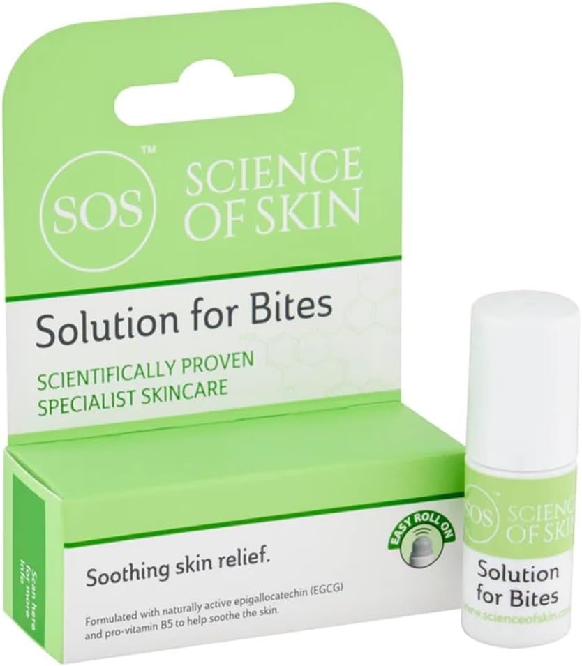 Science of Skin Solution for Bites - Roll On After Bite Cooling for Stings, Bites, Itching - Helps to Soothe and Calm Skin