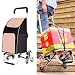 Carrello Spesa Pieghevole su 6 Ruote e Coperchio Carrello della Spesa Leggero Portatile con Borsa Staccabile Impermeabile, Ruote Anteriori girevoli, Ruote Posteriori Oversize per Climber (D)