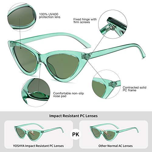 Image of Retro Vintage Narrow Cat Eye Sunglasses for Women Clout Goggles Plastic Frame