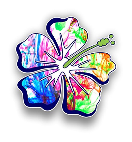 Vinyl Junkie Graphics Hibiscus Flower Sticker/Decal (Color Burst)