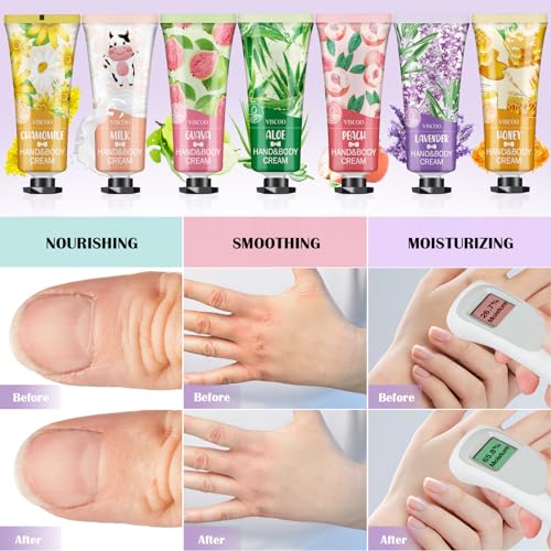 7 Pack Hand Cream Gifts Set For Women, Hand Lotion Travel Size in Bulk for Dry Cracked Hands,Mini Hand Lotion for Mother's Day Gifts,Birthday Gifts,Baby Shower Party Favors - Image 6