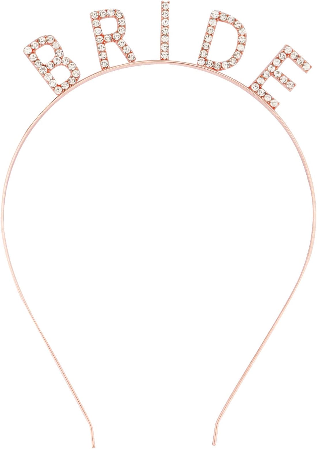 Bride Tiara Birde Headband Bachelorette Party Favors Rhinestone Wedding Bridal Headbands Bridal Shower Decorations Bridal Shower Gifts Rose Gold