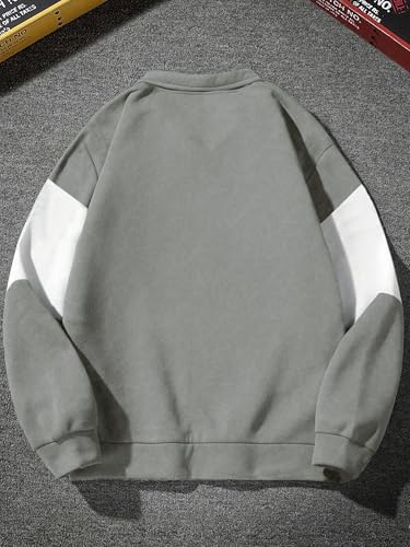 Image of Noble Monk Men's Baggy Fit Sweatshirt | Drop Shoulder Oversized Sweatshirt | Long Sleeve Zip with Collared Sweatshirts for Men's