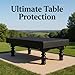 Tressify 92.5 X 53.1 X 7.9 in Outdoor Pool Table Cover for 7 Ft Tables, Oxford Fabric, Waterproof, Elastic Bottom, Drawstring, Black with Storage Bag