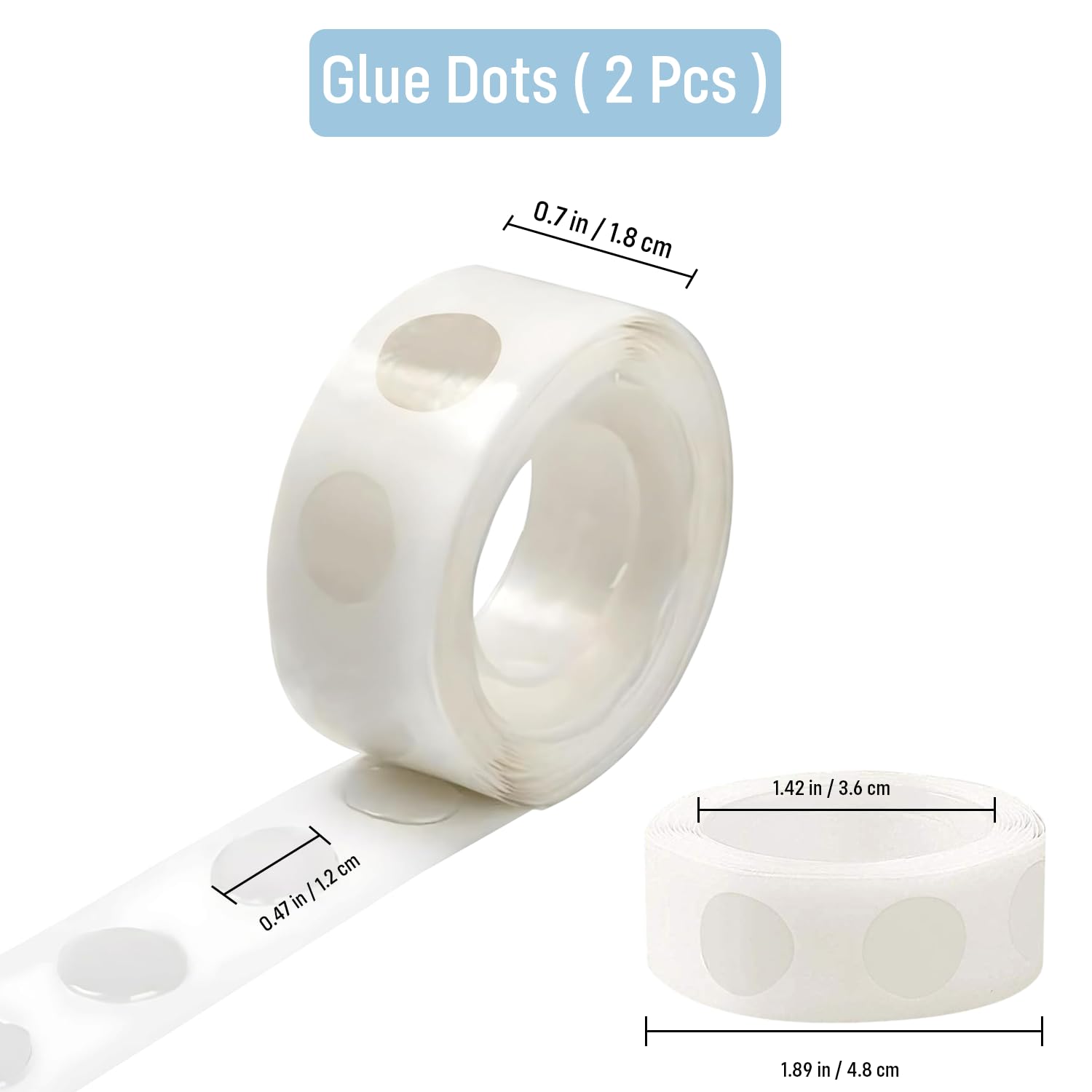 Party Propz Balloon Glue Dot For Decoration - 200 Dots 2 Pcs Glue Dots For Balloons | Balloons Glue Dot Tape For Wall | Glue Dots Tape | Balloon Decoration Kit
