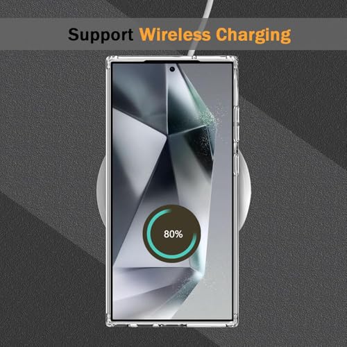 Image of REALCASE Silicone Samsung S24 Ultra 5G Back Cover Case, Scratch Resistant Protective Crystal Clear Transparent Shock Proof Bumper Back Cover Case for Samsung Galaxy S24 Ultra 5G