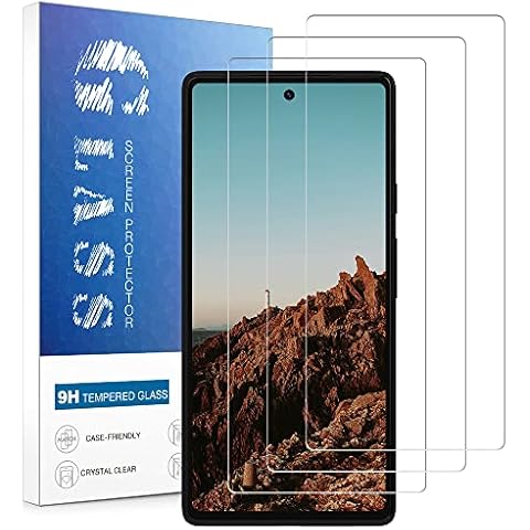 Beukei 3 Pack Screen Protector for Google Pixel 6a, Tempered Glass, [Ultrasonic Fingerprint Support] [9 Hardness] [Anti-Bubble] [3D Curved] Scratch Resistant for Google Pixel 6a Glass Film Cover