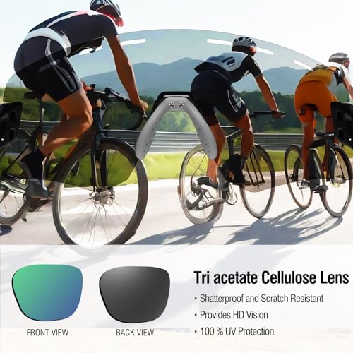 Image of DUCO Polarized Sports Sunglasses for Men Women Driving Cycling Mountain Bike Fishing Running Golf Sun Glasses DC0049