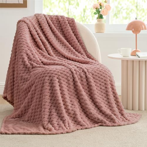 BEDELITE Fleece Blanket - 3D Jacquard Decorative...