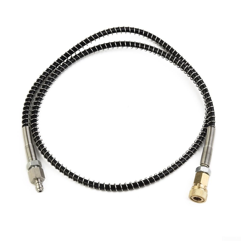 ZWEquipint DN2 36 Inch Microbore Hose,For Air Fill Station Charging Adaptor,Tank Hand Pump,Quick Release Connector 4500PSI Black