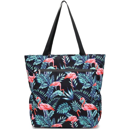 Image of Leaper Travel Tote Bag Wear-Resistant Portable and Foldable Handbags Shoulder Bag for Gym, Beach, Travel and Daily Use