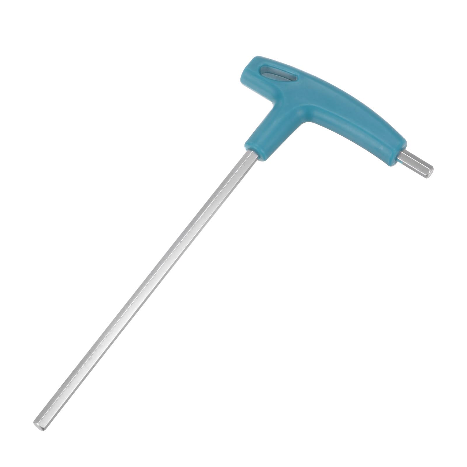sourcing map 6mm Extra Long Arm T-Handle Hex Key - Chrome Finish