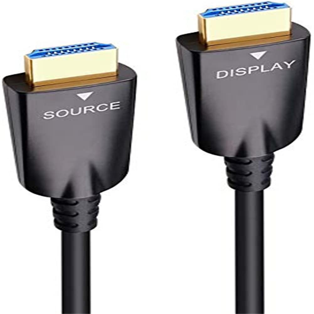 DTech Cavo HDMI in fibra ottica 4K 30Hz 1080p 60Hz HD Video 3D ARC HDCP CEC ad alta velocità per monitor computer proiettore TV (50 piedi, nero)