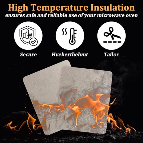 Giantree 5 Stück Glimmerscheibe Mikrowelle, 15 x 12 cm Mikrowelle Glimmerplatten Glimmerscheibe Für Mikrowellen Mikrowellenleiter Blätter Zuschneidbar Wellenleiterabdeckug Glimmerblatt