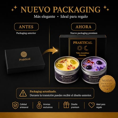 Miniatura 2 de Pack Velas Aromáticas Naturales 2 Unidades Velas Decorativas Perfumadas Regalo Original Cera De Soja Y Abeja Sin Parafina Aromaterapia Canela Naranja Lavanda Cedro Decoración Hogar
