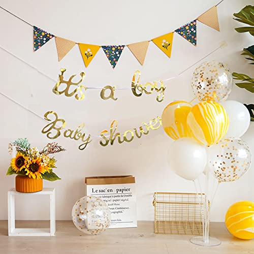 AIBAOBAO It's A Girl Baby Shower Banner Set - Papier Bronzing Letter Visstaart voor Decoratie Gender Reveal Party Photo Props