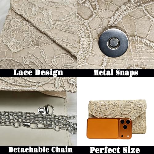 Image of 2026 Lace Embroidered Clutch Dressy Purse Envelope Evening Bag