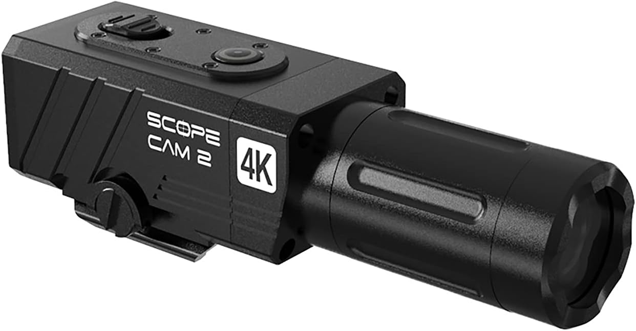 4K Hunting Action Camera ScopeCam2 Waterproof Shockproof Zoom Hunting Camera with Built-in Pica-Tiny Rail Mount for Hunting Airsoft Paintball Tactical Training