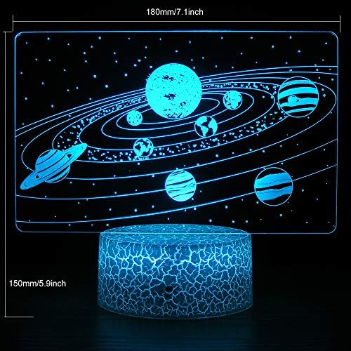 HYODREAM Solar System Night Light Universe Space Galaxy LED lamp for Kids Boys and Girls as Perfect Gifts on Birthdays or Holidays