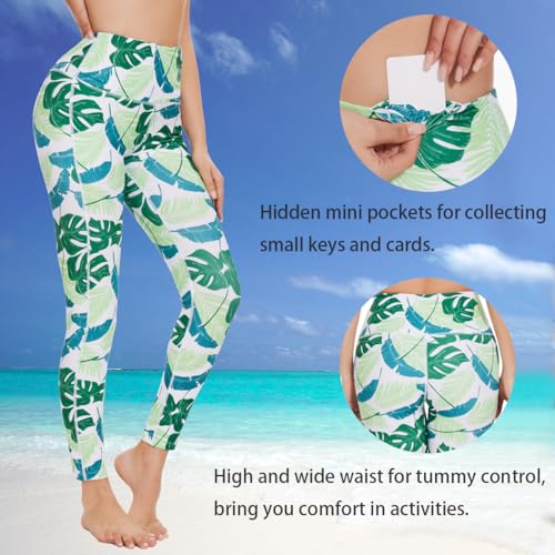 image for Ubestyle UPF 50+ High Waist Women's Printed Swim Pants Swim Leggings B