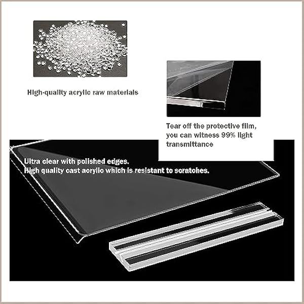 A4 Acrylbordhouder, 6 stuks T-vorm Perspex A4 Menu Display Stand voor Poster, Office Store Restaurant A5-6PACK T-Shape