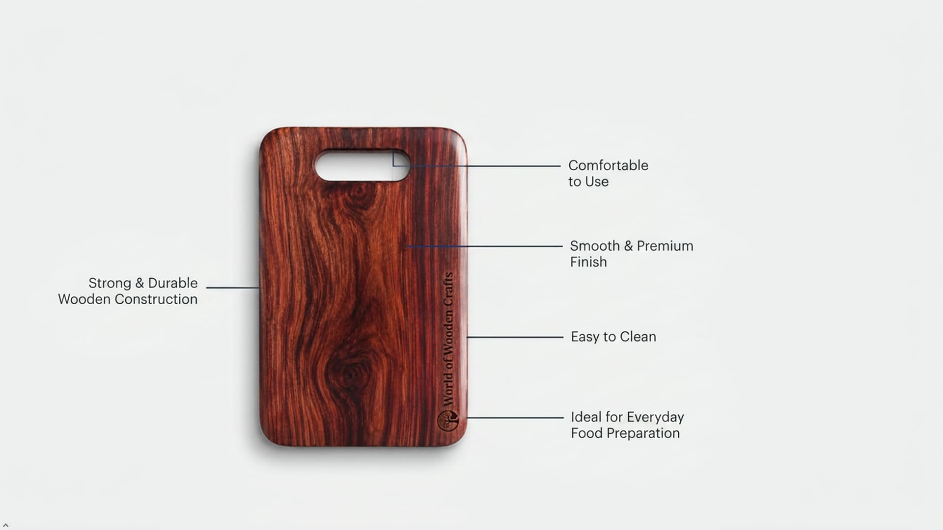 Sheesham Wood Chopping Board - Premium Cutting & Serving Tray -6 Sheesham Wood Chopping Board - Premium Cutting & Serving Tray -6