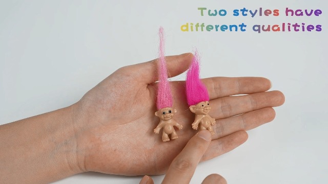 10 Mini Bambole Troll Anni '80 Con Capelli Colorati – 3 Cm – Portafortuna, Decorazioni Per Torte E Progetti Scolastici - 2