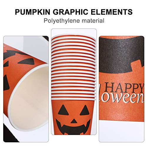 Decorações de Halloween Popetpop – Conjunto de copos de Halloween com 100 peças de artigos de festa,