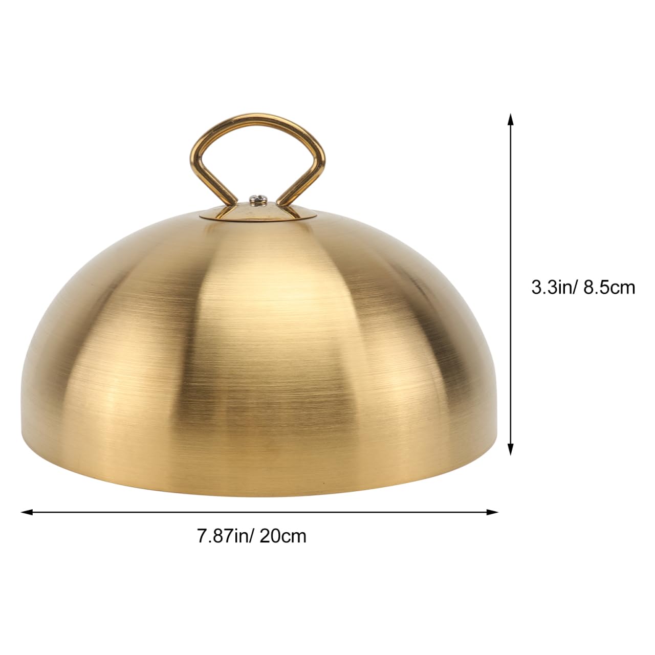 HEMOTON - Tapa de carne gruesa de acero inoxidable sin imán dorado, 20 cm, campana de protección alimentaria para hotel, uso de barbacoa de cocina profesional,