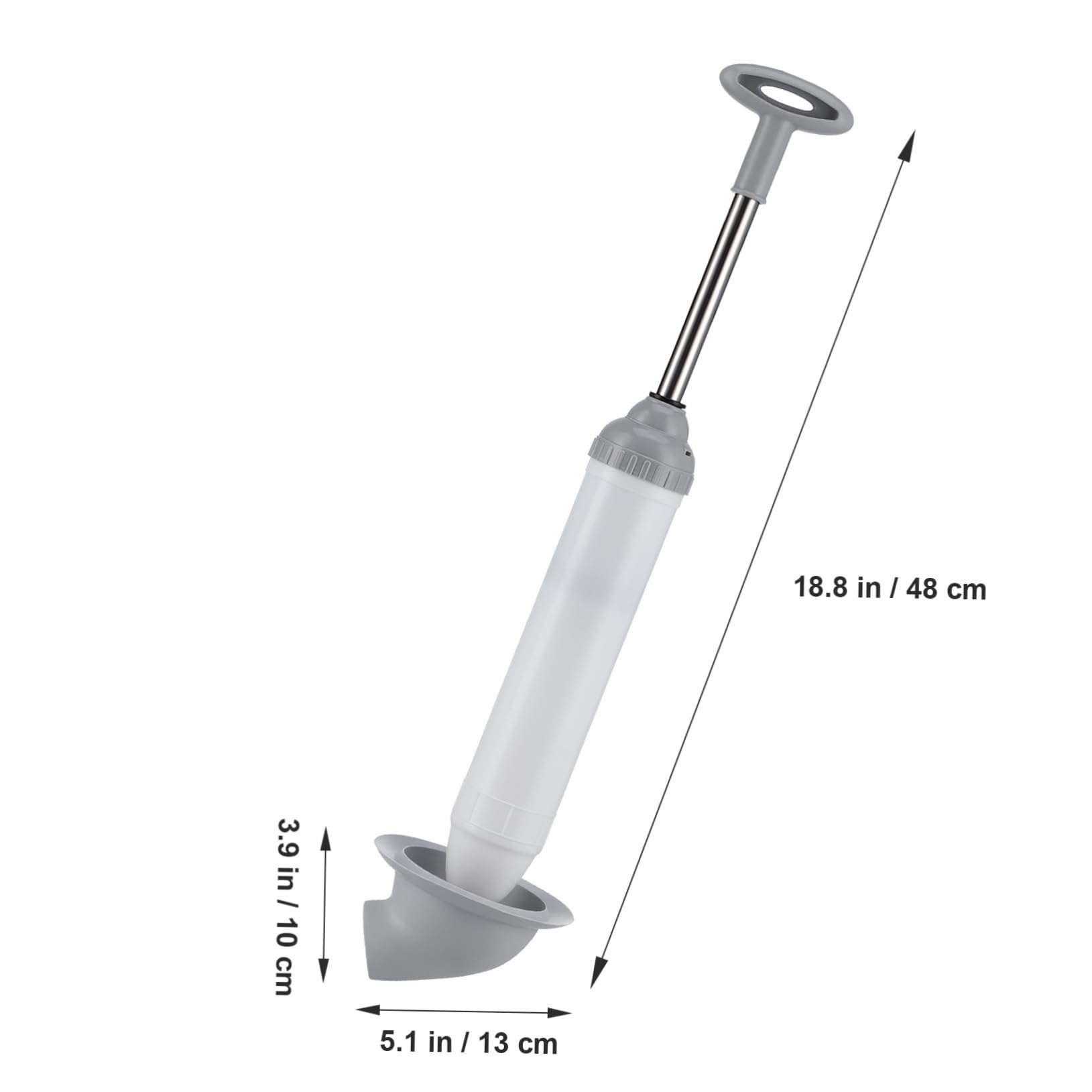 STOBAZA Déboucheur Air Comprimé Haute Pression avec Tête Incurvée Outil Robuste Acier Inoxydable pour Canalisation WC Extraction Rapide des Bouchons