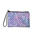 Renewold - Portamonete da donna e ragazza, borsa per il trucco, piccola borsa da trucco, Pesce Bilancia Viola, 1 Pieces,