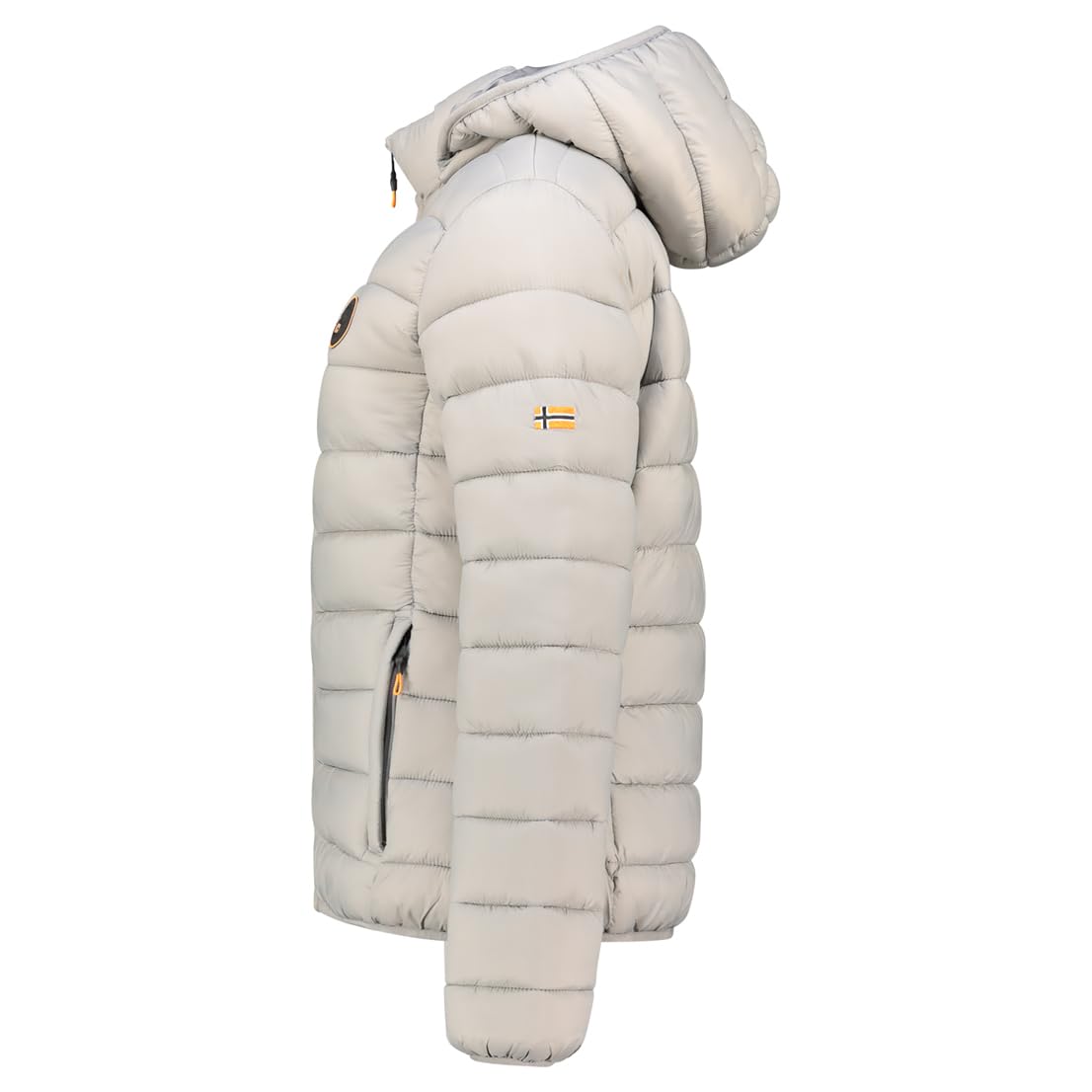Geographical Norway Atikamap Lady Hood Chaqueta Acolchada Ligera Mujer con Capucha Cremallera Completa Poliamida Bolsillos Laterales Parche Distintivo