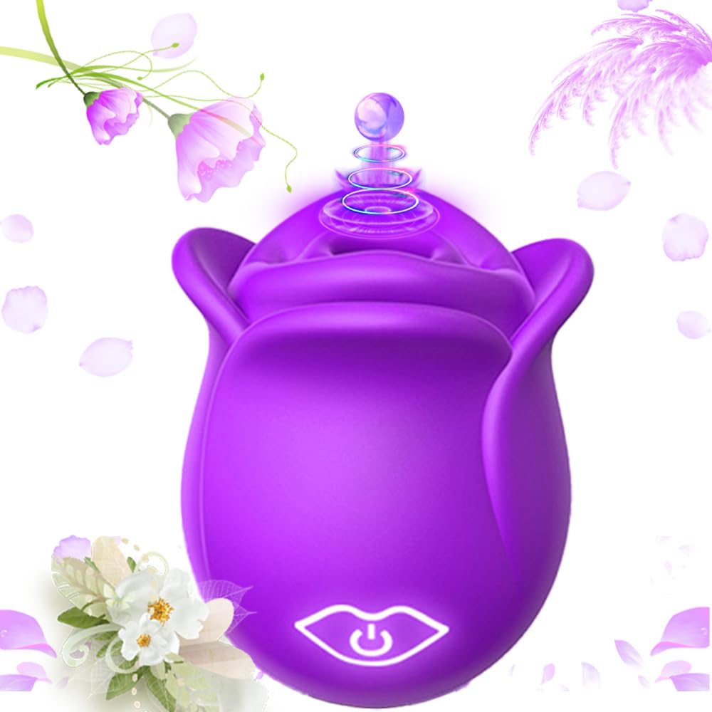 Update Model Roses Shape Sucker for Women Toy Tongues Quiet 10 Speed Adult Toys Waterproof Automatic Electric Adult Toys Machine Valentines Party Q767