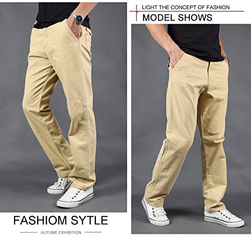 Men's Casual Trousers Chino Cotton Work Cargo Pants Inelastic4
