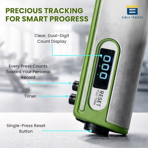 Image of CRAE Hand Gripper with Counter - Adjustable Grip Strengthener, 120 KG Capacity for Forearm, Wrist & Finger Workout Men & Women (Green)